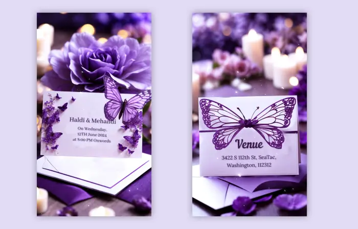 Dreamy 3D Butterfly Wedding Invitation Instagram Story